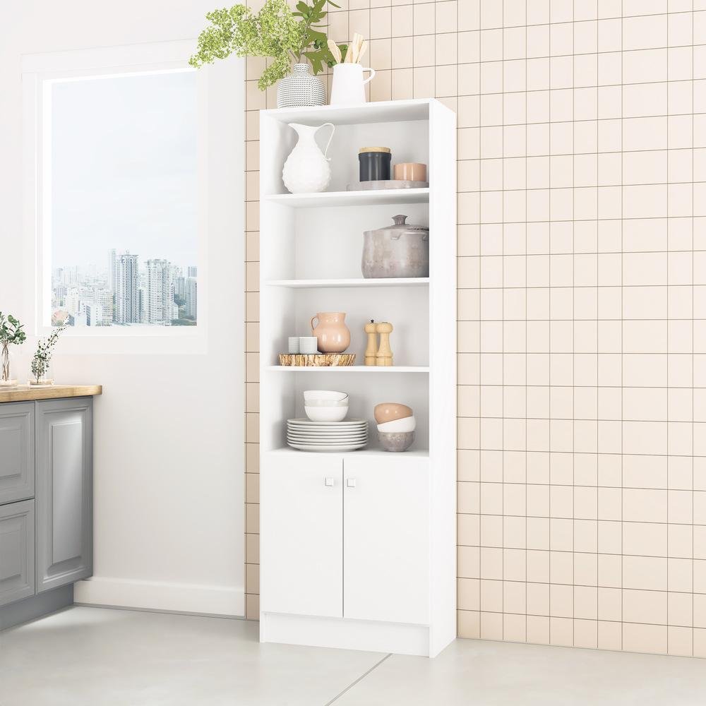 Armário de Cozinha 2 Portas Multiuso Multimóveis CR20044 Branco
