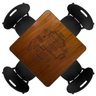 Mesa de Madeira Quadrada 80x80cm 4 Lugares para Cozinha Pequena - Família e Amigos - Preta - 5