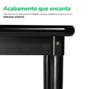 Ver mais imagens de Mesa de Madeira Quadrada 80x80cm 4 Lugares para Cozinha Pequena - Família e Amigos - Preta
