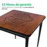 Mesa de Madeira Quadrada 80x80cm 4 Lugares para Cozinha Pequena - Família e Amigos - Preta - 10