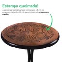 Ver imagem 4 de Mesa Redonda de Madeira para Sala de Estar - 60cm Diâmetro - Beer Happy Hour - Preta