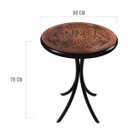 Ver imagem 2 de Mesa Redonda de Madeira para Sala de Estar - 60cm Diâmetro - Beer Happy Hour - Preta