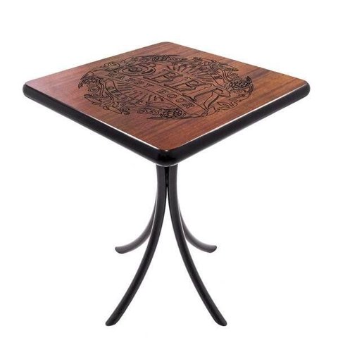 Mesa Quadrada de Madeira para Sala de Estar - Beer Happy Hour - Preta