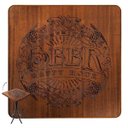 Ver imagem 2 de Mesa Bistro Alta Quadrada de Madeira para Sala de Estar - Beer Happy Hour - Marrom