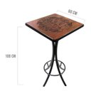Ver imagem 2 de Mesa Bistro Alta Quadrada de Madeira para Sala de Estar - Beer Happy Hour - Preta