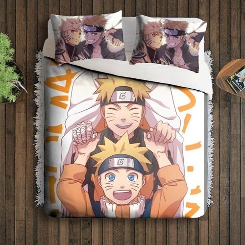 Jogo De Cama Casal - Colcha + Fronhas - Anime Boruto Naruto Next Generation  Otaku