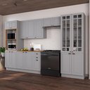 Ver imagem 1 de Cozinha Modulada Completa Americana 100% MDF 350cm com Rodapé Provence Multimóveis Crink-CPL010
