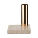 Ver imagem 1 de Castiçal Porta Vela de Pedra e Metal Dourado 9cm Decorativo Rnp0009 Btc