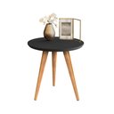 Ver imagem 1 de Mesinha Redonda Apoio Retro Pés de Madeira: Preto