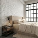 Ver imagem 3 de Cabeceira Estofada 2,23m King Pier para Quarto de Casal Bege Linha Premium