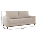 Ver imagem 3 de Sofá Living Palazo 1,80m Linho Amêndoa Viero