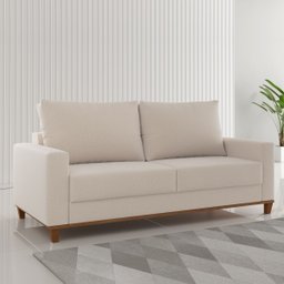 Sofá Living Palazo 1,80m Linho Amêndoa Viero - 2