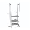 Closet Industrial Casal Completo Loft Branco 4 Módulos Cabideiro com Gavetas Base Cobre - 5