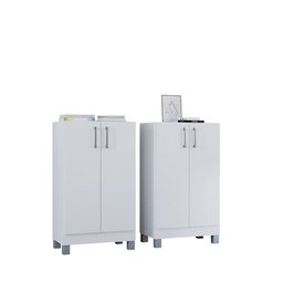 Armário Multiuso 4 Portas Versarti Divisível - Branco  - Poquema - 4