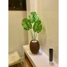 Planta Artificial Costela De Adão Grande Para Sala Com Vaso Marrom - 3