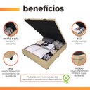 Ver imagem 6 de Cama Box com Baú Casal 1,38m em Revestimento Sintético Estrutura em Madeira Bege Caramelo Prince