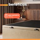 Ver imagem 3 de Cama Box com Baú Casal 1,38m em Revestimento Sintético Estrutura em Madeira Bege Caramelo Prince