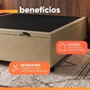 Ver imagem 5 de Cama Box com Baú Casal 1,38m em Revestimento Sintético Estrutura em Madeira Bege Caramelo Prince
