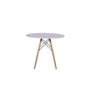 Ver imagem 3 de Mesa Sala e Jantar Eames 90cm Branca com 2 Cadeiras Charles Eames Assento Preto