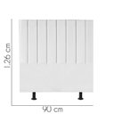 Ver imagem 2 de Cabeceira Estofada Carla 90cm Solteiro para Cama Colchão Box Quarto Suede Branco - Aurora Line