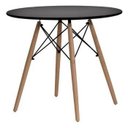 Ver imagem 2 de Mesa Eames Eiffel Tampo de Madeira 90cm Preto