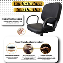 Ver imagem 6 de Cadeira Poltrona de Escritório Ergonômica Giga para Obeso Plus Size Giratória Corino - até 160kg
