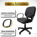 Ver imagem 7 de Cadeira Poltrona de Escritório Ergonômica Giga para Obeso Plus Size Giratória Corino - até 160kg