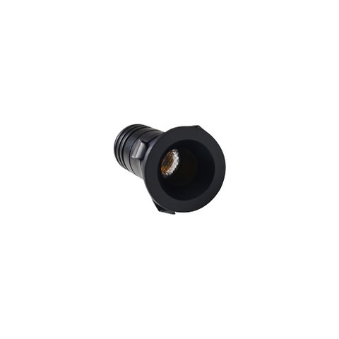 Spot de Embutir Nordecor Noa Mini Redondo Led Alto Irc 90 1w Bivolt Preto 2700k Luz Amarela 6499