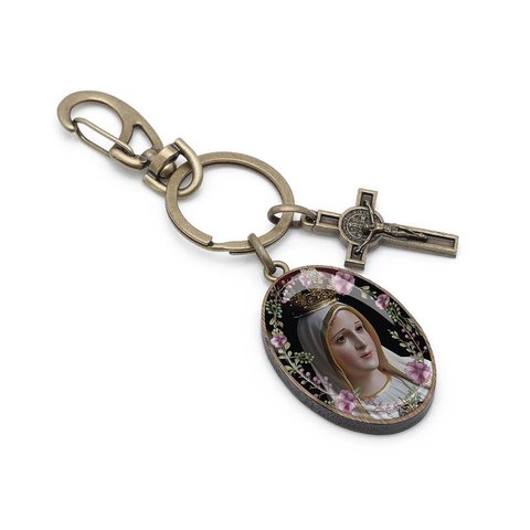 Chaveiro Medalha Maria Passa na Frente com Mosquetão Fornecedor 1 F1-ct14-150-9