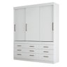 Guarda Roupa Casal 3 Portas de Correr 9 Gavetas Click - 2