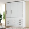 Guarda Roupa Casal 3 Portas de Correr 9 Gavetas Click - 1