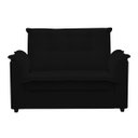 Ver imagem 2 de Sofá 2 Lugares Pequeno Confortável 1,40m Marrocos Bellamado:preto