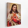 Quadro Jesus Cristo Sagrado Coração Religião Canvas 140x90cm - 2