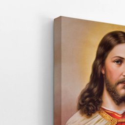 Quadro Jesus Cristo Sagrado Coração Religião Canvas 140x90cm - 3
