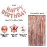 Kit Decoração de Festa Balões + Cortina Metalizada Rose Gold 36pçs Vitrine Conjunto de Balões + Cort - 2