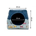 Ver imagem 2 de Cama Iglu e Toca para Cachorro Impermeavel Luppet Azul Pets - G