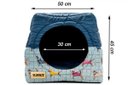Ver imagem 2 de Cama Iglu e Toca para Cachorro Impermeavel Luppet Azul Pets - G