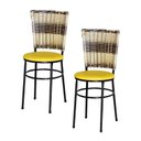 Ver imagem 1 de 2 Cadeiras para Mesa Preta Hawai Cappuccino Premium:amarelo