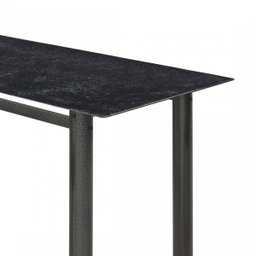 Conjunto Sala de Jantar Mesa Tampo de Vidro Preto e 6 Cadeiras Mariana Alta Tubulares Paonanda - 7