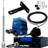 Rádio Móvel Px 40 Canais Rp-40 Antena Inox 2,70 Metros Alongador 60cm Suporte Traseiro Daf Parafusos - 1