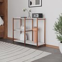 Ver imagem 1 de Aparador Console Industrial Artesania 95cm para Sala Hall Entrada Corredor Decoração- Cobre/Branco