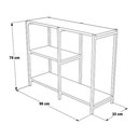 Ver imagem 3 de Aparador Console Industrial Artesania 95cm para Sala Hall Entrada Corredor Decoração- Cobre/Branco