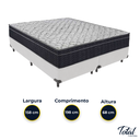 Ver imagem 3 de Cama Box Bipartido Queen Branco e Colchão Airtech 150 D45 Ortobom