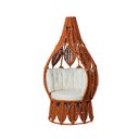 Ver imagem 2 de Ninho em Aço e Corda Náutica Terracota Ratanabá com Base Chão e Almofada em Courino Branco