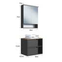 Ver imagem 3 de Conjunto para Banheiro Gabinete Suspenso 60cm com Cuba Espelheira com Led Cj8005.40 Mel/grafite