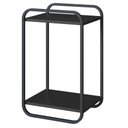 Ver imagem 1 de Mesa de Apoio Orgânica Luna Artesano 65 cm (Altura) em MDP Nero Estrutura Metal Preto