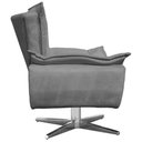 Ver imagem 2 de Poltrona Decorativa Base Giratória Cromada Charger Suede Grafite G19 - Gran Belo
