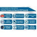 Ver imagem 2 de Colchão Casal Paropas Espuma D33 Pasquale Clean (138x188x18) -
