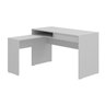 Mesa em L Escrivaninha Escritório Home Office Cinza - 2