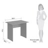 Mesa Escrivaninha 90cm Home Office Escritório Cinza - 2